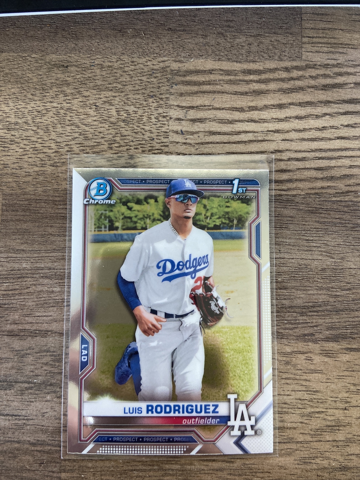 2021 bowman chrome luis rodriguez 1st bowman prospect dodgers 196