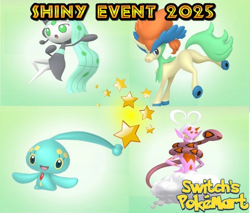 Pokemon Home Event 2025 Shiny Keldeo Shiny Enamorus Shiny Manaphy Shiny Meloetta - 第 1/5 張圖片