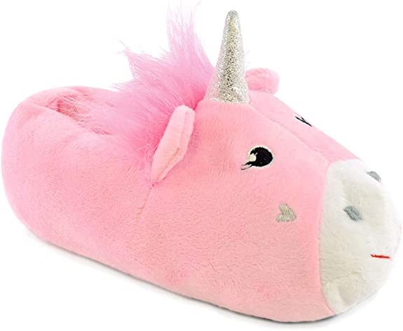 SAOLA Pantofole unicorno bambina taglia 11 12 UK rosa lilla suola antiscivolo