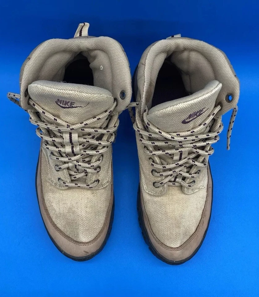 De Colección Nike Para Mujer US 9 Zion ACG Mid Botas de Senderismo Beige Con Cordones 185066 Foto 4 de 4