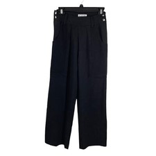 Alice Roi Women's High Rise Pocketed Relaxed Wide Leg Pants Size 0