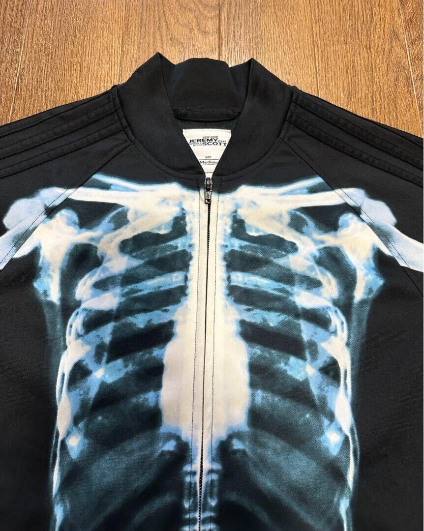 Adidas Jeremy Scott “X-ray” Track Jacket Jersey Black Size M Adidas Jeremy Scott “X-ray” Track Jacket Jersey Black Size M