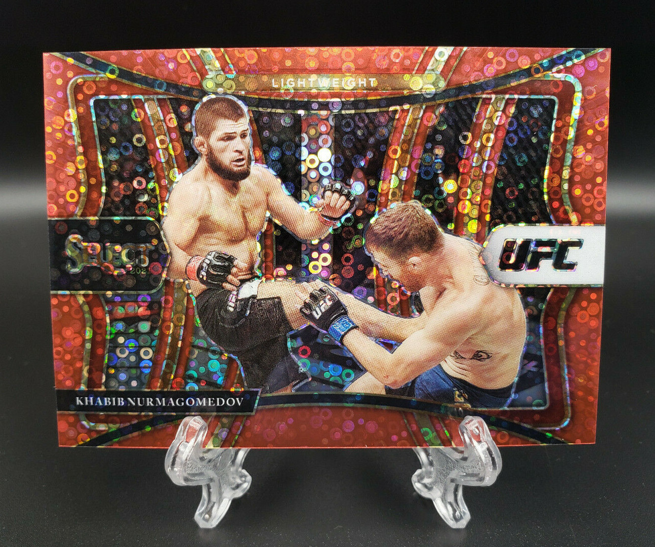 2021 Select UFC GOAT 29 - 0 Khabib Nurmagomedov Premier Red Disco /199 SP #161