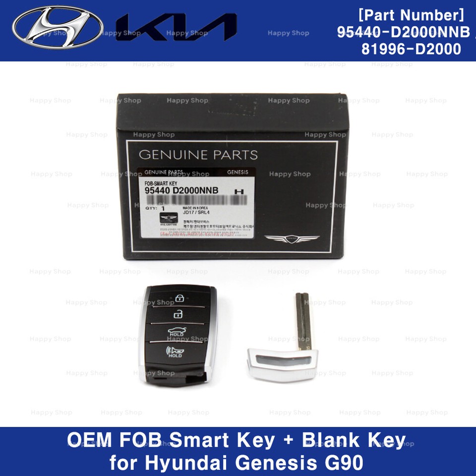 Genuine OEM 95440D2000NNB FOB Smart Key W/ Blank Key for Hyundai ...
