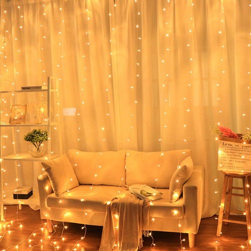 AU 3M*3M Solar Power Curtain Lights Fairy String Xmas Party Outdoor Garden Lamp - Picture 16 of 50