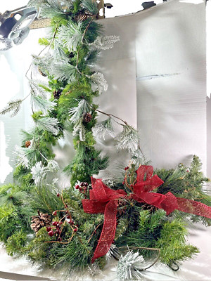 ESTATE HIGH QUALITY DECOR  2X 10' Garlands 1X 30'' SWAG Greenery Holiday