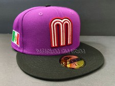 WBC MEXICO WORLD BASEBALL CLASSIC FITTED SELENA PURPLE BLACK FLAG PATCH 7 1/2