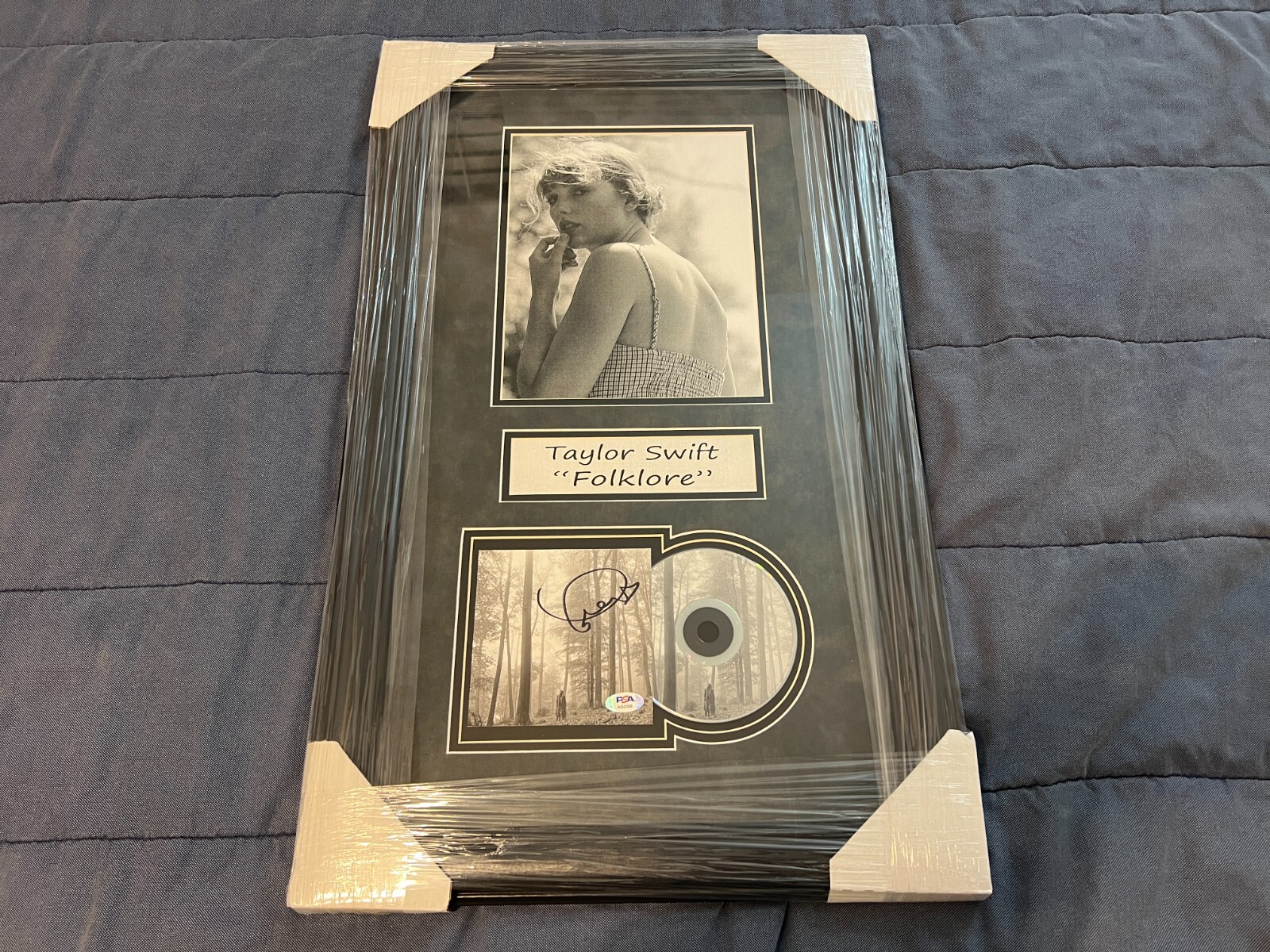 Taylor Swift Signed Autograph Folklore CD Album w/ HEART Custom Framed PSA/DNA