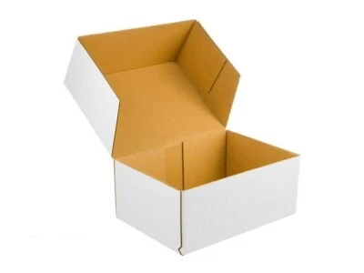 BENOLI Automatikbodenkarton 400x300x150 mm E-Welle 350g/m2 faltkartons weiß/braun