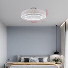 22'' Modern LED Ceiling Fan Remote Control Dimmable Light Flush Mount Chandelier