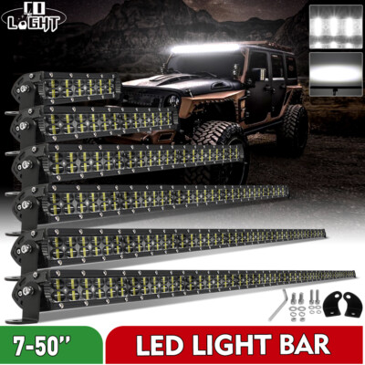 14 22 32 42 52 Zoll 12V/24V LED Lightbar Lichtbalken Arbeitsscheinwerfer Offroad