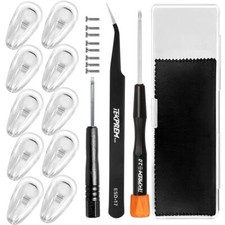 Eyeglasses Nose Pads TEKPREM Glasses Nose Pads Replacement Repair Tools Kit w...