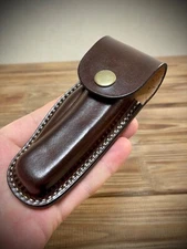 Buck knife Leather Sheath with Belt clip/ I will make to order