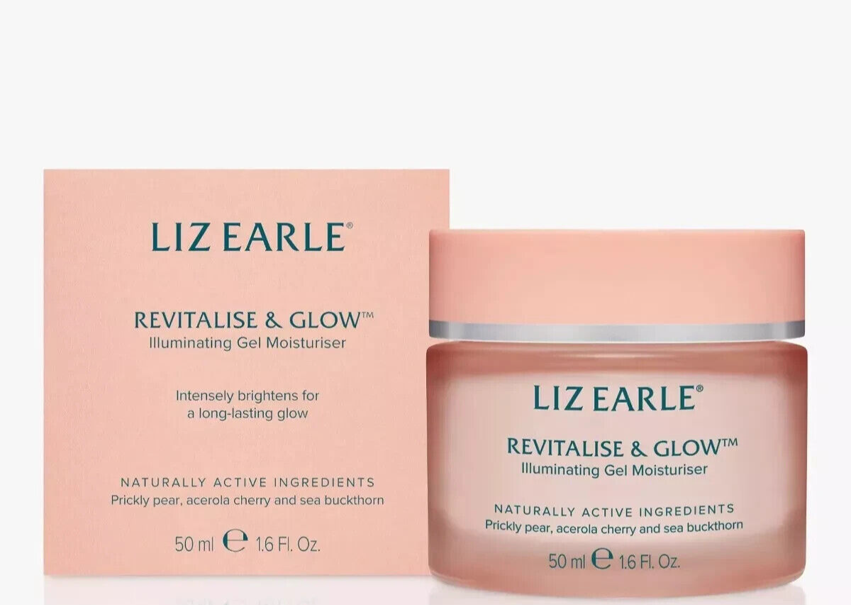 Liz Earle Revitalise and Glow Illuminating Gel Moisturiser 50ml New & Boxed