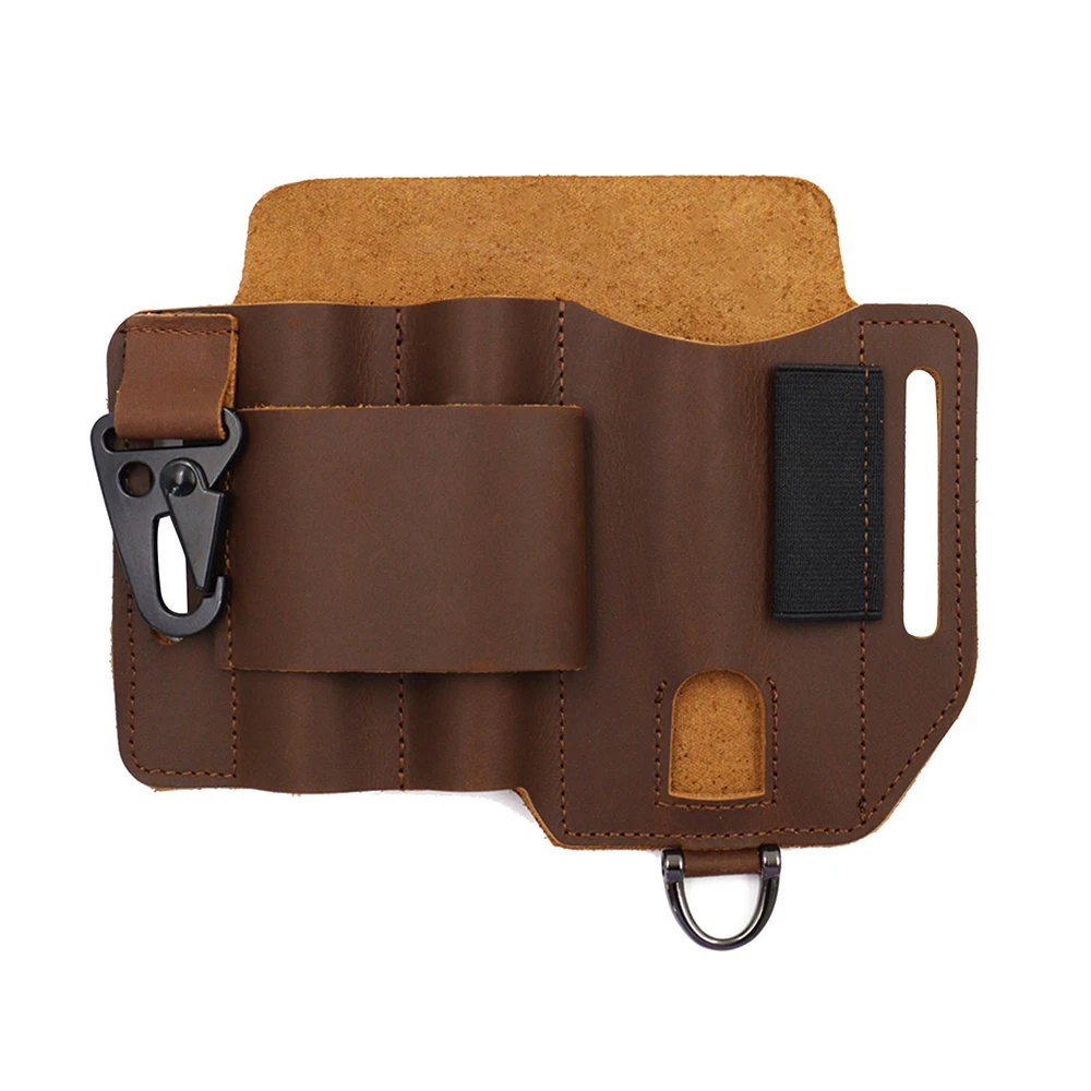 Multi-tool Leather Sheath Outdoor Pocket Organizer Storage Belt Waist Bag