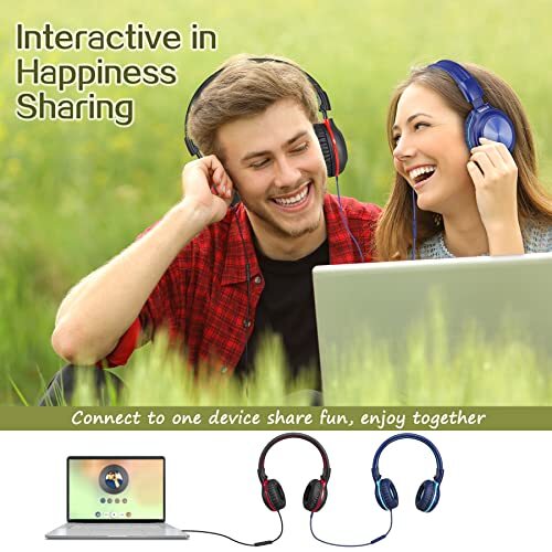 Wired Headphones with Microphone for Chromebook Laptop Tablet Computer