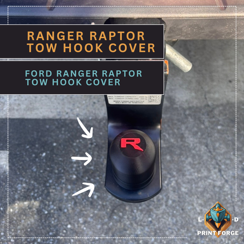 Ford Ranger Raptor Tow Hook Covers Front Wrap Around AU 2022–2025 Black ...