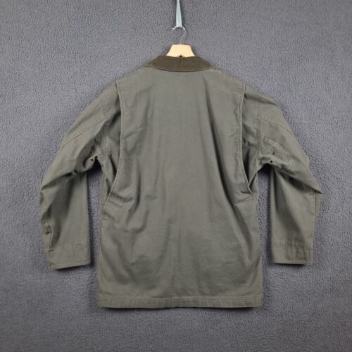 Chaqueta LL BEAN De Colección Para Hombres M Mediana Verde Granero Campo Abrigo Caza Franela Forrada - Imagen 4 de 9