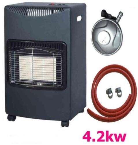 New Portable Indoor Heater 4.2kw - Home Butane Calor Gas Heating with  Regulator | eBay