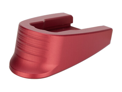 for S&W Shield EZ 9mm Magazine Plate Finger Extension Red Aluminum - Pick Image