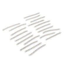 Vintageparts Zrób to sam Łańcuch przedłużający 4x3 mm ze stali nierdzewnej 304 40 mm 20 sztuk