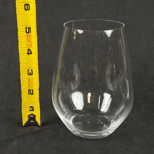 Tiffany & Co Riedel Tumbler Set of 2 Crystal White Wine Glasses Stemless 13 oz - Picture 3 of 9