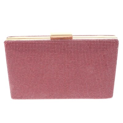 Gold Tone  Metal Frame Clutch Evening Bag With Rhinestone BZY201-FUS