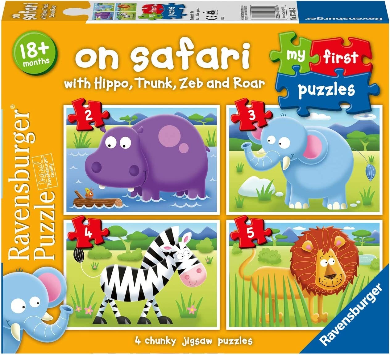 On Safari My First Jigsaw Puzzles Set of 4