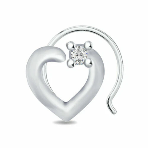 Body piercing in oro bianco