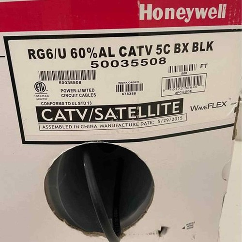 Box of Honeywell Genesis Coaxial Cable RG6/U 60% AL CATV 5C BX BlK - Picture 4 of 10