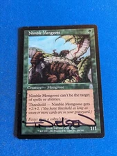 Nimble Mongoose ARTIST SIGNED 1 Terese Nielson 1x  MtG Odyssey **See Pictures**