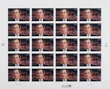 US Stamp, Scott #3882, Moss Hart- Playwrite, Plate Block Sheet of 20 Stamps, MNH
