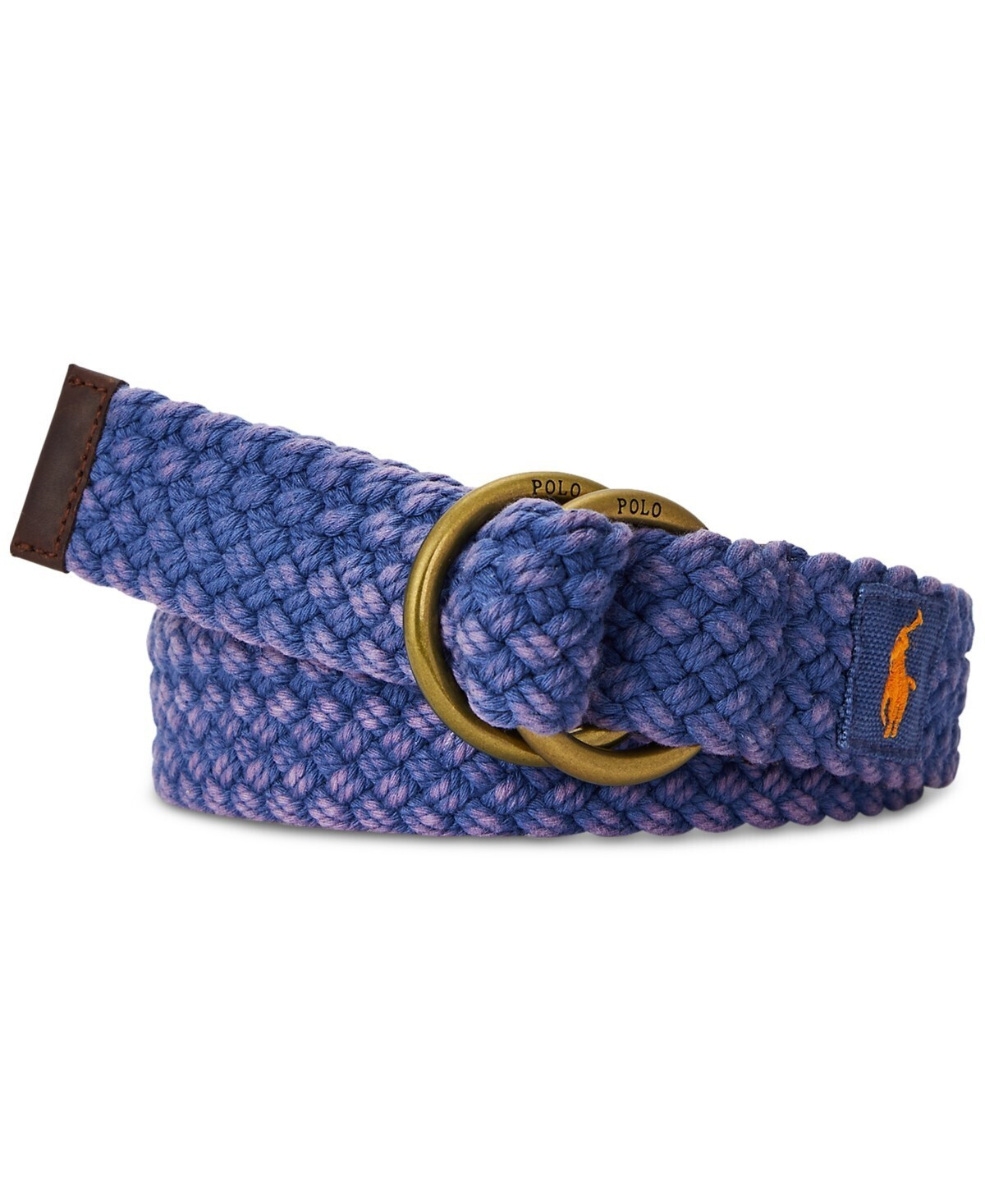 Мужской плетеный ремень Polo Ralph Lauren с кожаной отделкой Old Royal Маленький 8690₽