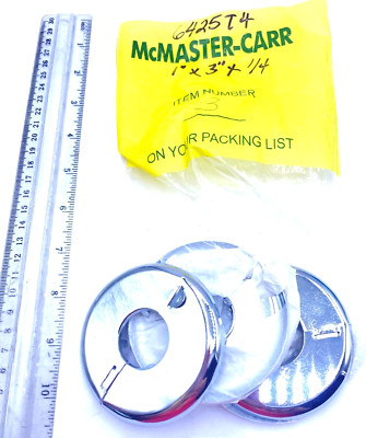 McMaster Lot of 6, 2 Pce Cover Plate - Fire Sprinkler Head 3/4 NPT Pipe 6425T4