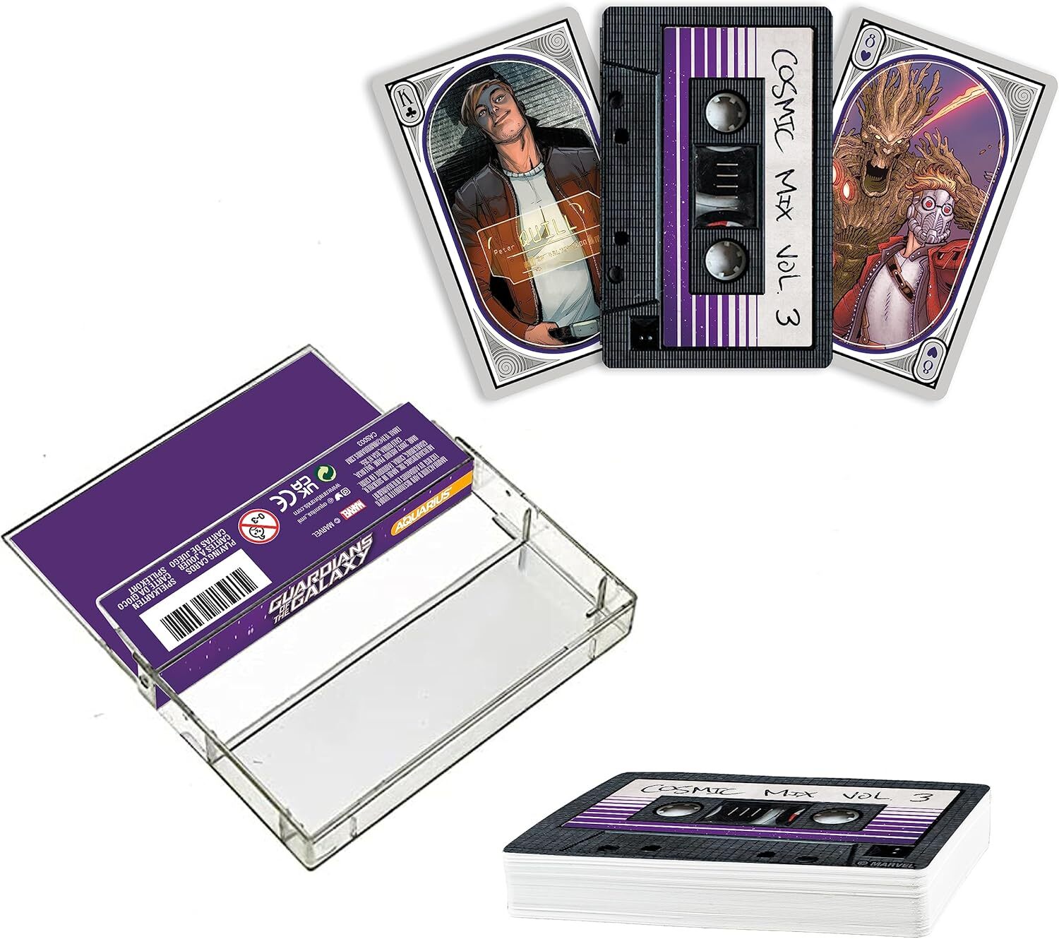 Кассетные игральные карты AQUARIUS Guardians of the Galaxy с тематикой комиксов колода из C 4990₽