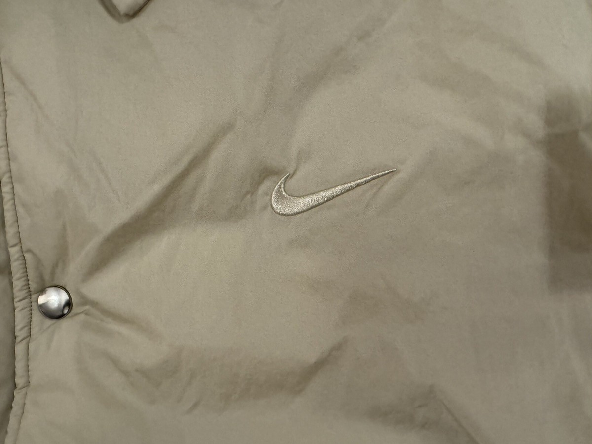 New XXL Nike Therma Fit Puffer Coaches Jacket Rattan Cream