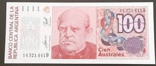 Argentina _100 Australes bankntoe _ UNC 