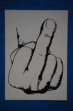 Middle Finger Funny Rock Bike Car Sticker decal (S 55)