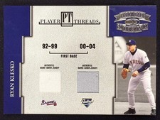 2004 Donruss Throwback Threads #PT-64 Ryan Klesko Player Threads Dual Relic /250