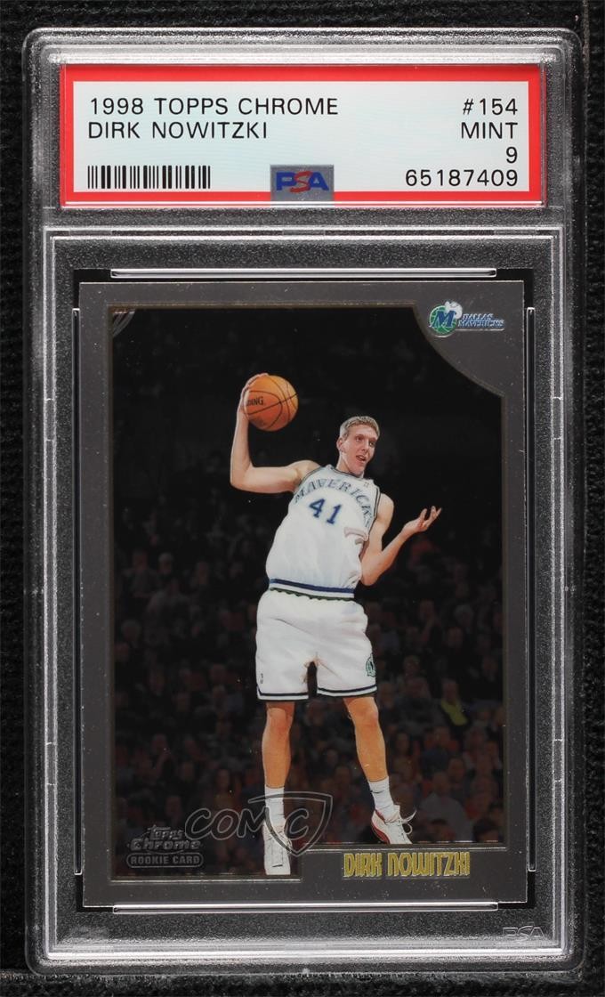 1998-99 Topps Chrome Dirk Nowitzki #154 PSA 9 MINT Rookie RC HOF