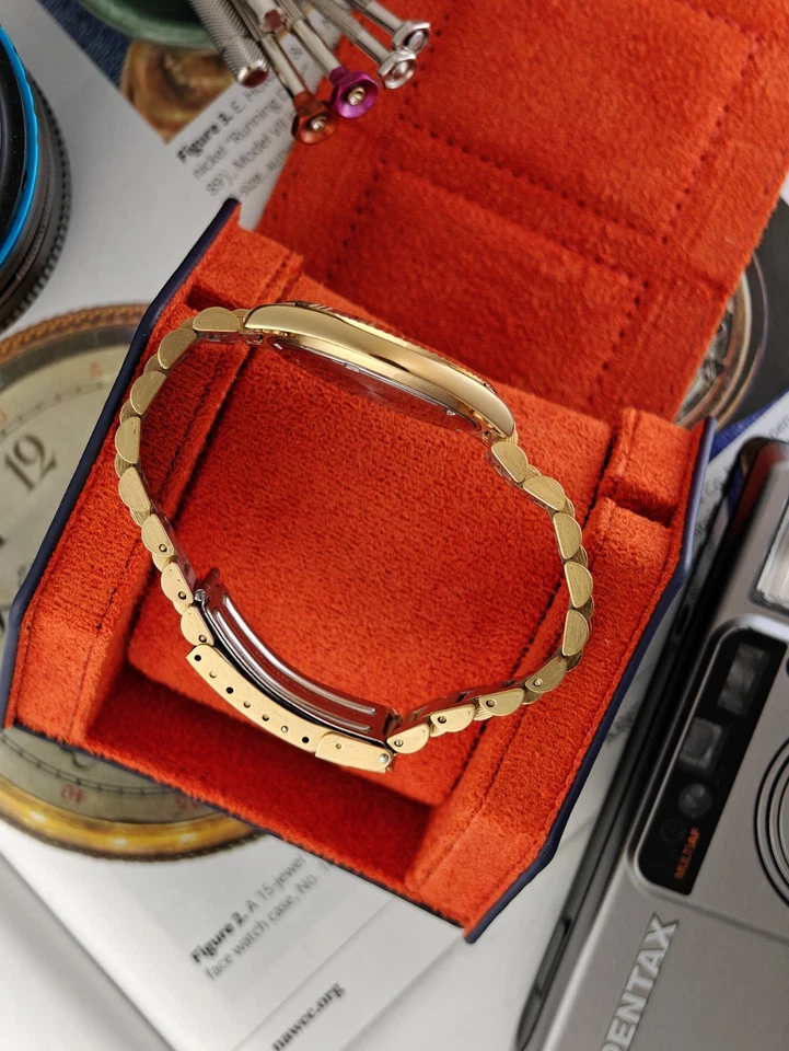 Wittnauer QWR президент стиль | черный циферблат день-дата | винтажные кварцевые часы 36 мм - Изображение 4 из 4