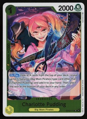 Charlotte Pudding OP03-112 Rare Pillars of Strength One Piece Foil Near Mint