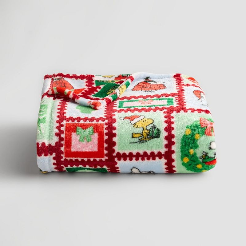 NEW 'THE BIG ONE' PEANUTS SNOOPY & WOODSTOCK CHRISTMAS WARM PLUSH THROW ...