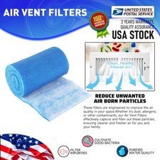 2Pcs 140" x12" of Blue and White Air Filter Media Roll MERV6 Polyester Media