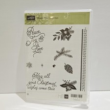 Stampin' Up Peace This Christmas Rubber Stamp Set READ 8 Pcs