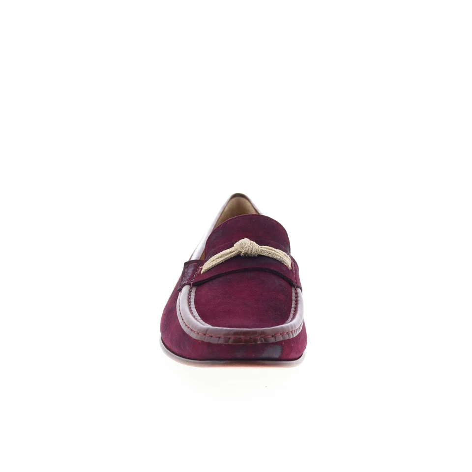 Mezlan Mez113 Mens Burgundy Suede Loafers & Slip Ons Casual Shoes 9 - Image 2 of 4