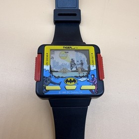 Vintage Batman Tiger Electronic Game Watch 1990 Black Wristwatch FOR PARTS READ!