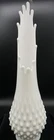 Vintage FENTON Milk White Hobnail Swung Glass Vase 13 inch tall