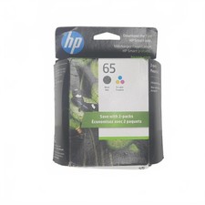 HP 65 Black and Tri-color 2-Pack Ink Cartridges EXP Date Nov 2026 Unopened Box