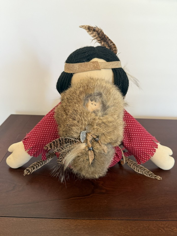 20” Vintage Native American Indian Cloth Rag Doll | eBay